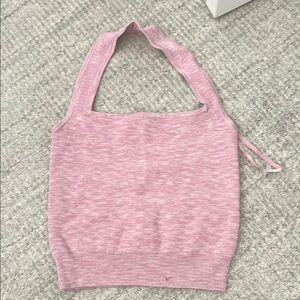 Pink Knit Halter Top